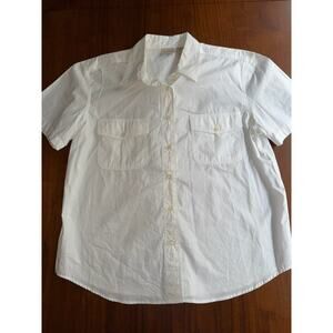 Crossroads Women's Button Up Work Shirt White - Size 1X